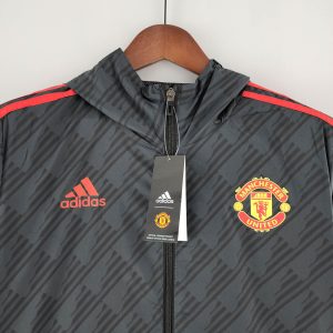 2022/2023 Manchester United Windbreaker Black Red Edge