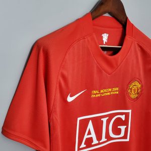 2007/2008 Retro Manchester United Home Champions League Edition Football Shirt 1:1 Thai Quality