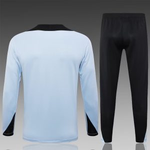 2024/2025 Barcelona Half-Pull Training Suit Light Blue Football Shirt 1:1 Thai Quality