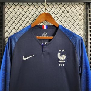 2018 Retro Long Sleeve FIFA World Cup France Home Football Shirt