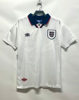 1994 Retro England Home Soccer Jersey