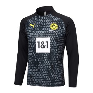 2023/2024 Dortmund Half-Pull Training Suit Black Football Shirt