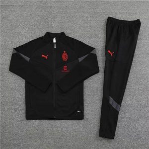 2022/2023 AC Milan Long Zipped Jacket Black Soccer Jersey 1:1 Thai Quality