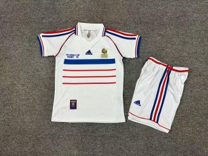 1998 Retro Kids Size France Away Football Shirt