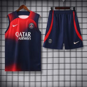 2023/2024 Psg Paris Saint-Germain pre-match training Black Jersey+Shorts