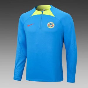 2023/2024 América Half-Pull Training Suit Blue Football Shirt 1:1 Thai Quality