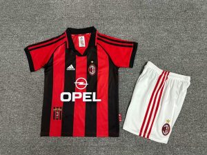 1998/1999 Retro Kids Size AC Milan Home Soccer Jersey 1:1 Thai Quality