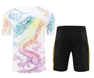 2024/2025 Real Madrid pre-match training Wear Colorful Dragon Jersey+Shorts 1:1 Thai Quality