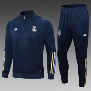 2023/2024 Real Madrid Long Zipped Jacket Royal blue Football Shirt