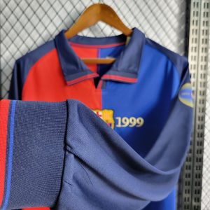 Retro Long Sleeve Barcelona 100th Anniversary Version Football Shirt Home 1:1 Thai Quality