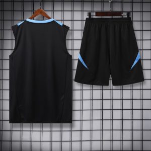 2024 Argentina Pre-match Training Black Jersey+Shorts 1:1 Thai Quality