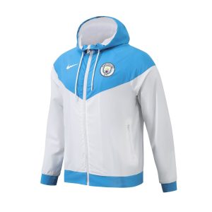 Retro Manchester City Windbreaker Blue Jersey