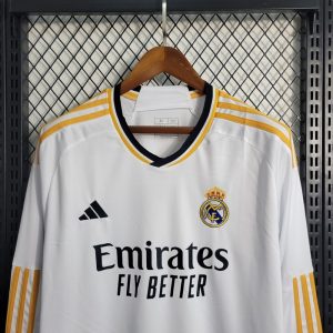 2023/2024 Long Sleeve Real Madrid Home Football Shirt