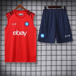 2024/2025 Napoli pre-match training Red Jersey+Shorts 1:1 Thai Quality