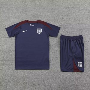 2024 England pre-match training Blue Shirt+Shorts 1:1 Thai Quality