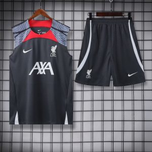 2024/2025 Liverpool Pre-match Training Black Jersey+Shorts  1:1 Thai Quality