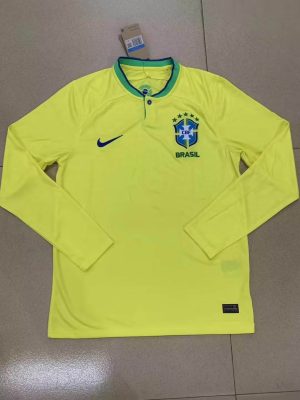 2022 FIFA World Cup Player Version Brazil Home Soccer Jersey