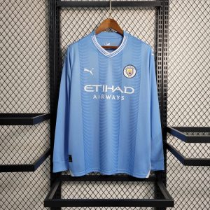 2023/2024 Long Sleeve Manchester City Home Football Shirt 1:1 Thai Quality