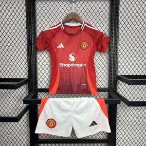 2024/2025 Kids Size Manchester United Home Football Shirt 1:1 Thai Quality