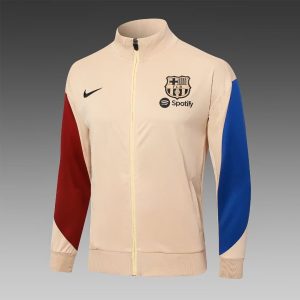 2024/2025 Barcelona Long Zipped Jacket Earthy Yellow Football Shirt 1:1 Thai Quality