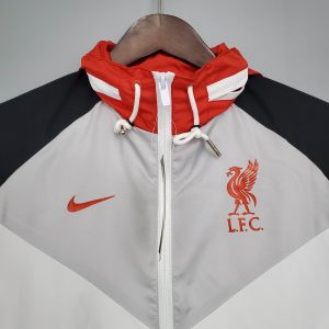 2021/2022 Liverpool Windbreaker (White-Black-Red) Soccer Jersey 1:1 Thai Quality