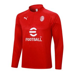 2023/2024 AC Milan Half-Pull Training Suit Red Soccer Jersey 1:1 Thai Quality