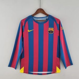 2005/2006 Retro Long Sleeve Barcelona Home Football Shirt 1:1 Thai Quality