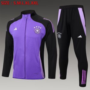 2024 Germany Long Zipped Jacket Purple Football Shirt 1:1 Thai Quality