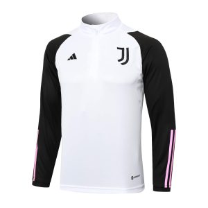 2023/2024 Juventus Half-Pull Training Suit White Football Shirt 1:1 Thai Quality