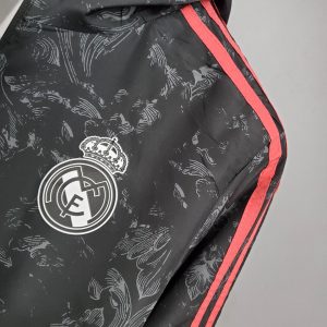 2021/2022 Real Madrid Jersey Windbreaker Black Pattern