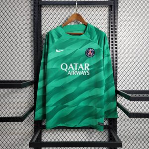 2023/2024 Long Sleeve Psg Paris Saint-Germain Goalkeeper Green Football Shirt