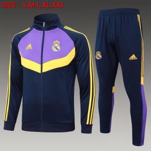 2024/2025 Real Madrid Long Zipped Jacket Royal blue Football Shirt 1:1 Thai Quality