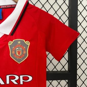 1999/2000 Retro Kids Size Manchester United Home Football Shirt 1:1 Thai Quality