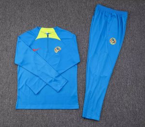 2023/2024 América Half-Pull Training Suit Blue Football Shirt 1:1 Thai Quality