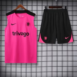 2024/2025 Chelsea Pre-match Training Pink Jersey+Shorts  1:1 Thai Quality