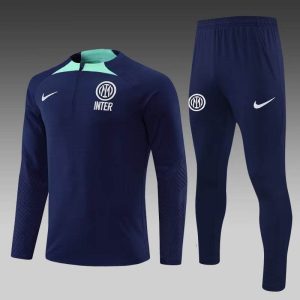 2022/2023 Internazionale Milan Half-Pull Training Suit Royal Blue Football Jersey 1:1  Thai Quality