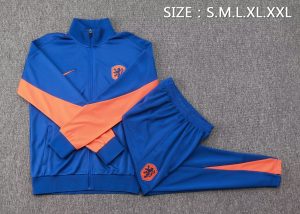 2024 Netherlands Long Zipped Jacket Blue Football Shirt 1:1 Thai Quality