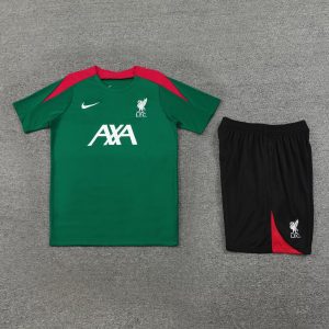 2024/2025 Liverpool Pre-match Training Green Shirt+Shorts  1:1 Thai Quality