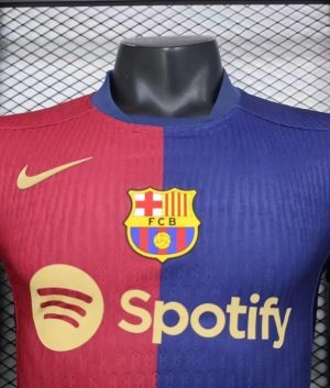 2024/2025 Long Sleeve Player Version Barcelona Home Jersey 1:1 Thai Quality