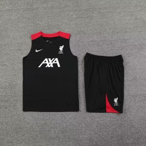 2024/2025 Liverpool Pre-match Training Black Jersey+Shorts  1:1 Thai Quality