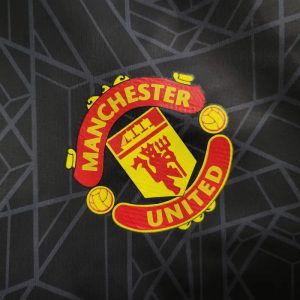 2023/2024 Manchester United Windbreaker Black Yellow Edge