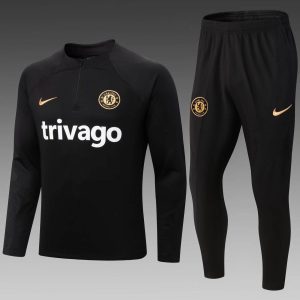 2022/2023 Chelsea Half-Pull Training Suit Black Football Shirt 1:1 Thai Quality