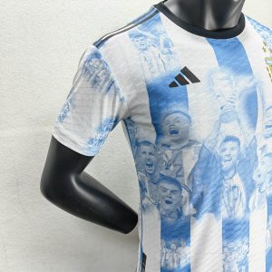 2022 Player Version Argentina Home Champion Commemorative Edition Jersey