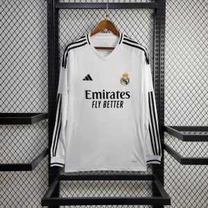 2024/2025 Long Sleeve Real Madrid Home Football Shirt 1:1 Thai Quality