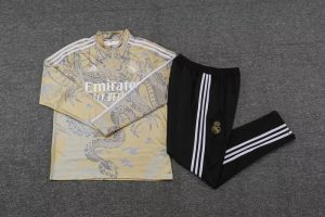 2023/2024 Real Madrid Half-Pull Training Special Edition Yellow Football Shirt 1:1 Thai Quality