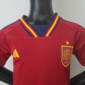 2022 FIFA World Cup Spain Home Soccer Shirt Kids Size