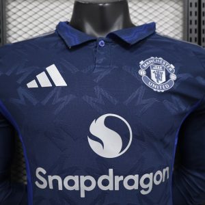 2024/2025 Long Sleeve Player Version Manchester United Away Football Shirt  1:1 Thai Quality