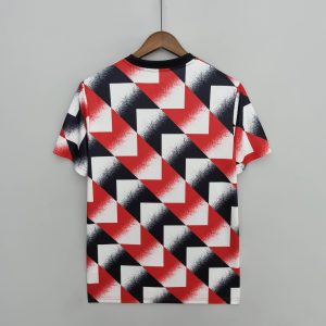 2022/2023 Manchester United Training Suit Red White Black Geometric Pattern 1:1 Thai Quality