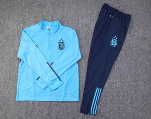 2022 Argentina Half-Pull Training Suit Blue Jersey