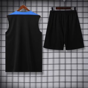 2024/2025 Inter Milan pre-match training Black Jersey+Shorts 1:1 Thai Quality